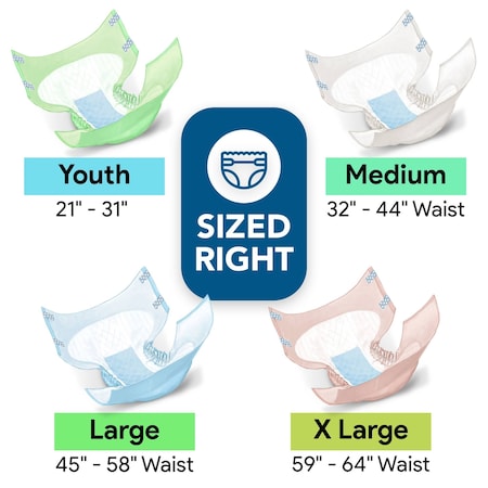 Proheal Adult Diapers , Large , Overnight Absorbency, 18PK PH-60034-18PK